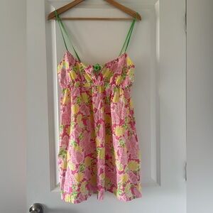 Lilly Pulitzer Hidden Garden Butterfly Mini Dress cotton dress vacation dress M